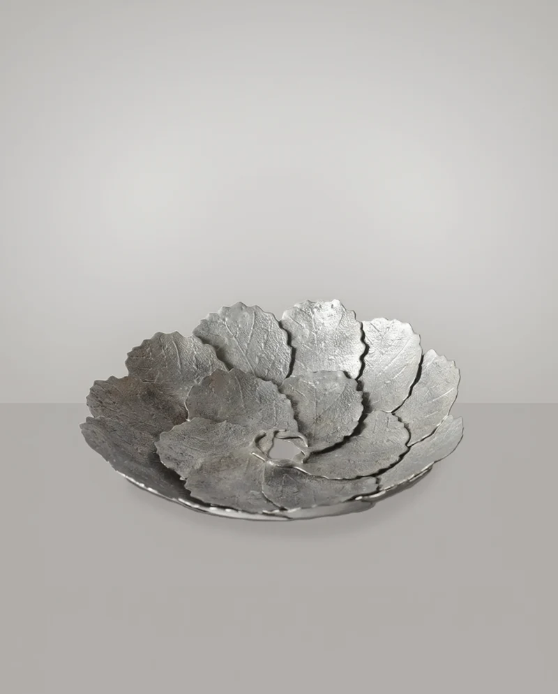 Large Decorative 'Höstlöv' Pewter Dish, (1973)