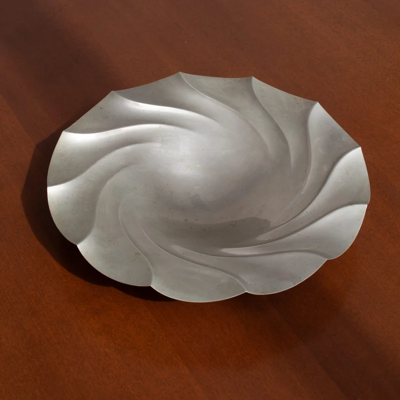 Art Deco Silver Plate Tray – Sculptural Serving Piece