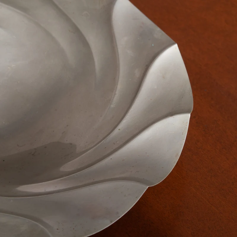 Art Deco Silver Plate Tray – Sculptural Serving Piece