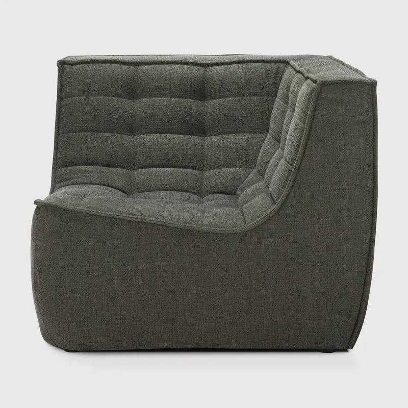 Ethnicraft Canapé Modulaire N701 - Tissu Éco (Angle Droit 90°)