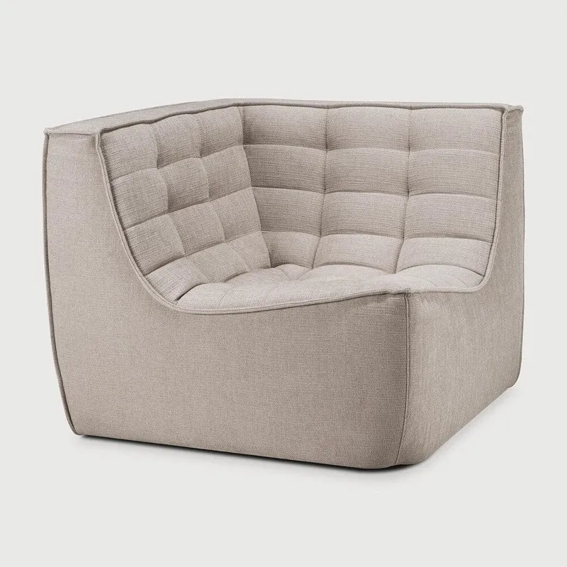 Ethnicraft Canapé Modulaire N701 - Tissu Éco (Angle Droit 90°)