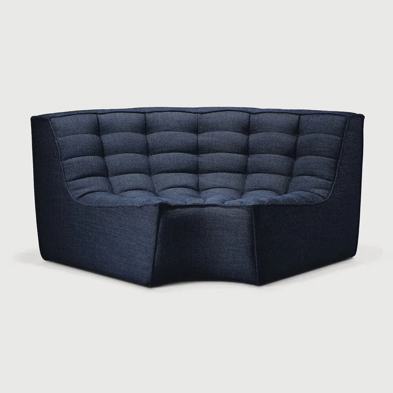 Ethnicraft Canapé Modulaire N701 - Tissu Éco (Angle Arrondi 90°)