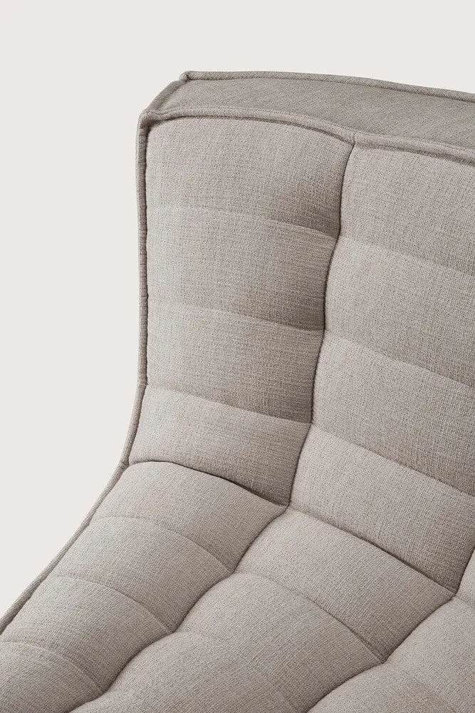 Ethnicraft Canapé Modulaire N701 - Tissu Éco (Angle Arrondi 90°)