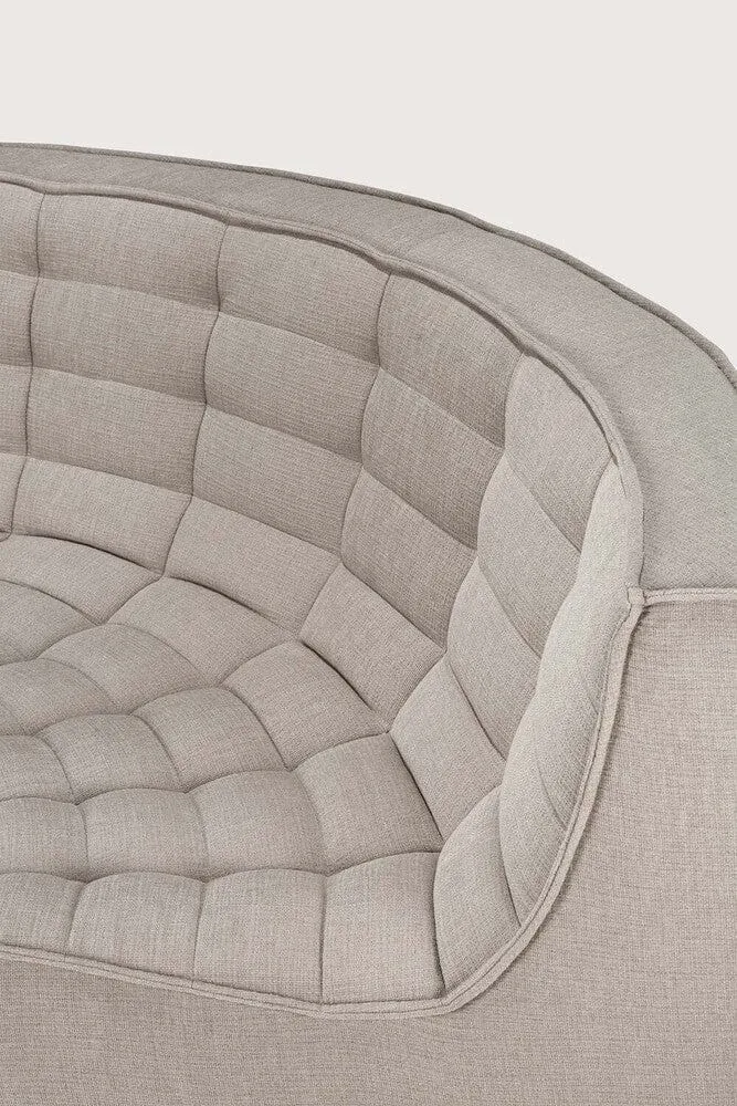 Ethnicraft Canapé Modulaire N701 - Tissu Éco (Angle Arrondi 90°)