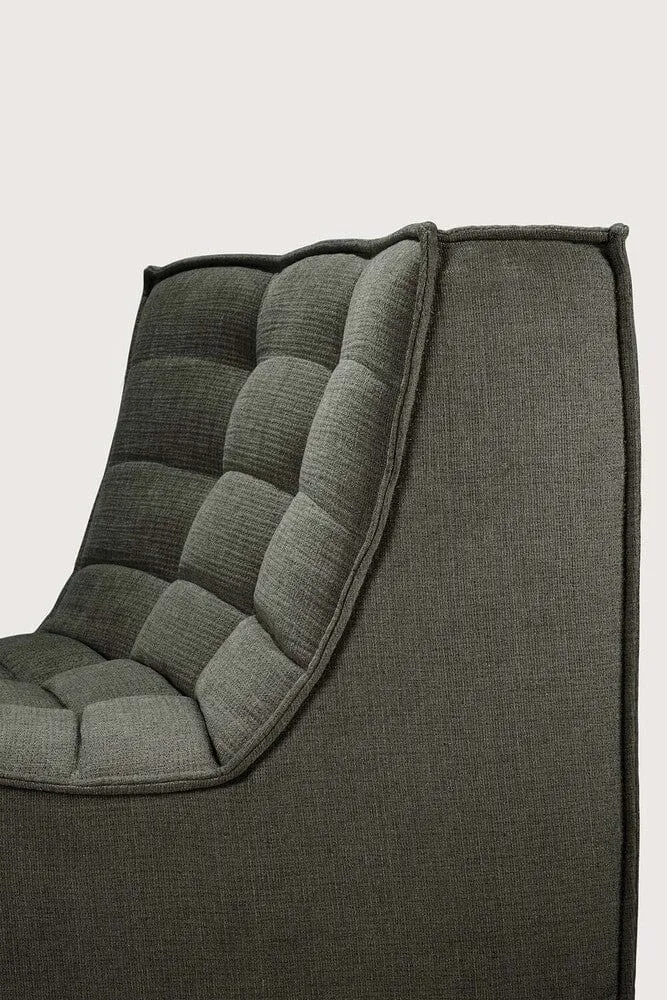 Ethnicraft Canapé Modulaire N701 - Tissu Éco (Angle Arrondi 45°)