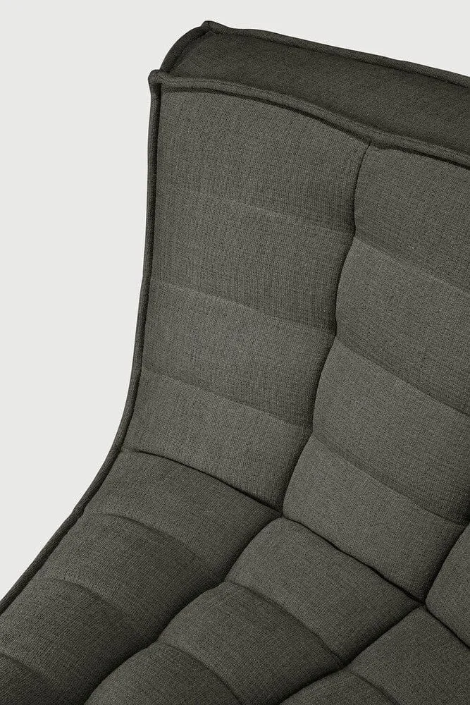 Ethnicraft Canapé Modulaire N701 - Tissu Éco (Angle Arrondi 45°)