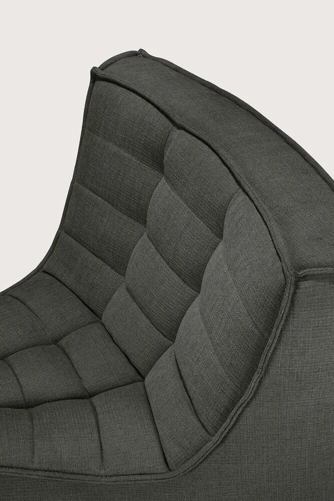 Ethnicraft Canapé Modulaire N701 - Tissu Éco (Angle Arrondi 45°)