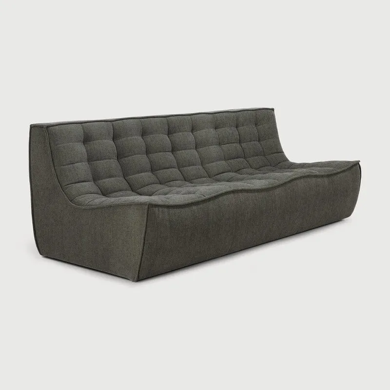 Ethnicraft Canapé Modulaire N701 - Tissu Éco (3 Places)