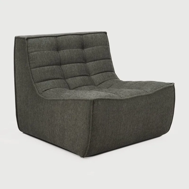 Ethnicraft Canapé Modulaire N701 - Tissu Éco (1 Place)