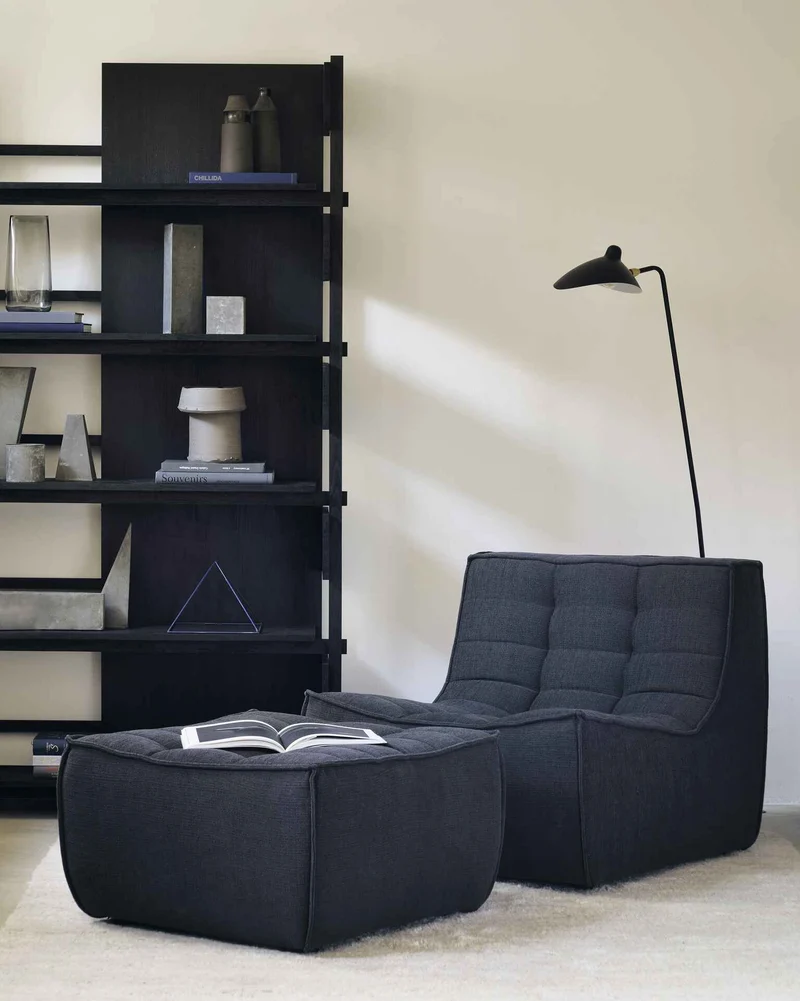 Ethnicraft Canapé Modulaire N701 - Tissu Éco (1 Place)