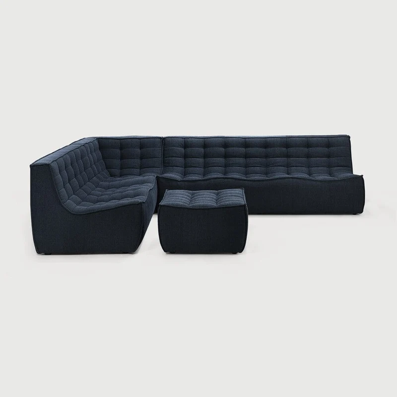 Ethnicraft Canapé Modulaire N701 - Tissu Éco (1 Place)