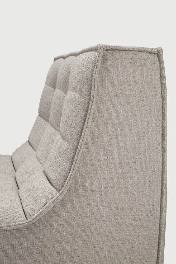 Ethnicraft Canapé Modulaire N701 - Tissu Éco (1 Place)