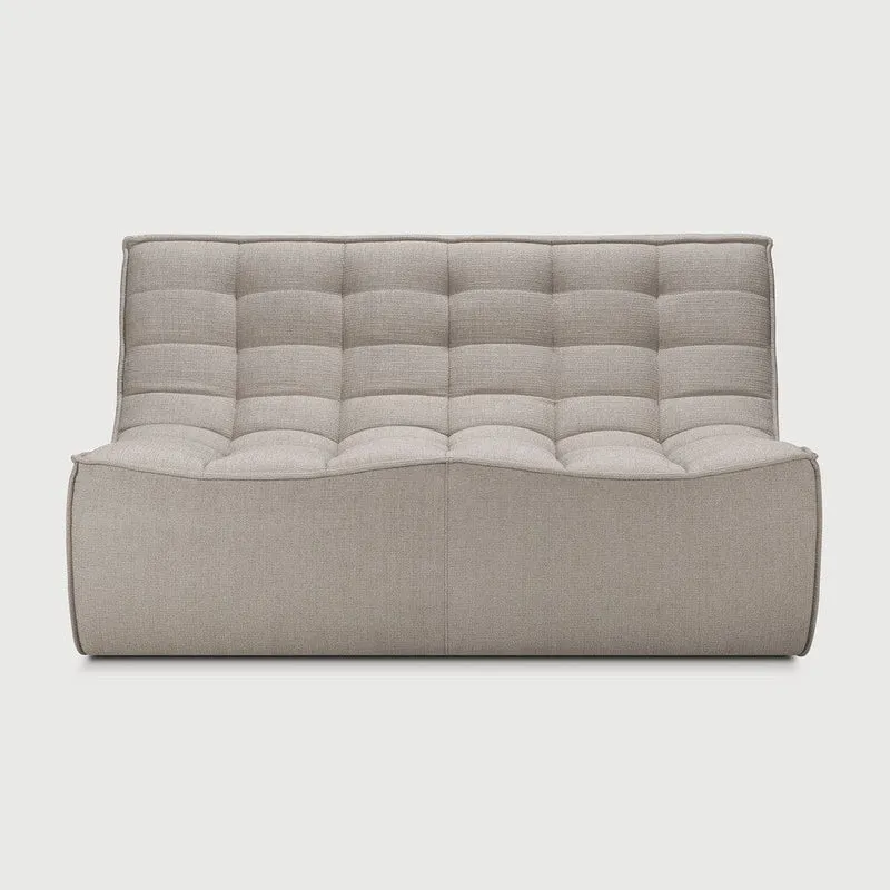 Ethnicraft Canapé Modulaire N701 - Tissu Éco (2 Places)