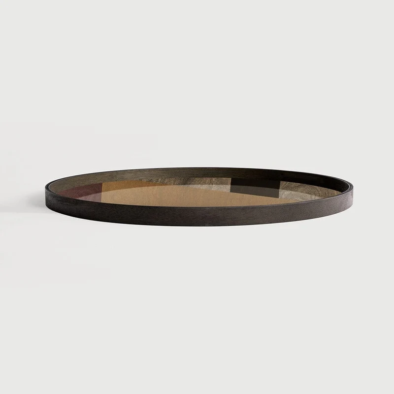 Ethnicraft Plateau en Verre Angle - Rond - Grand Ø 92 cm