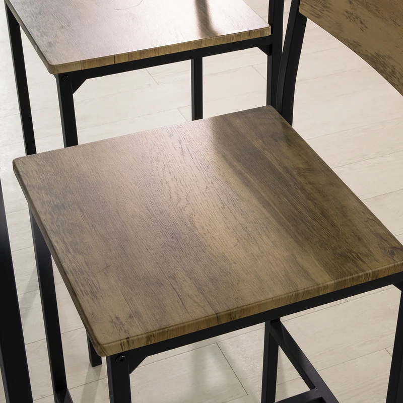 SoBuy OGT42-F Ensemble 2 Tables Hautes et 2 Chaises de Bar 4 pièces en total