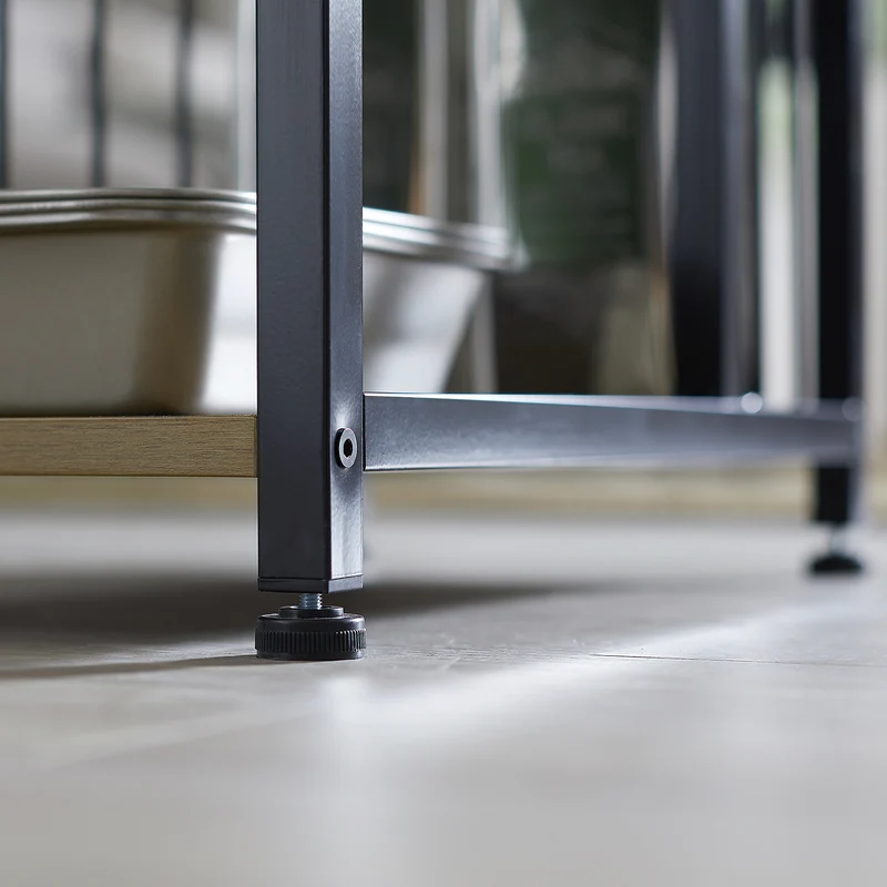 SoBuy FWT84-PF Table Haute de Bar Mange-Debout Table à Manger Table de Bistrot avec 3 Étagères