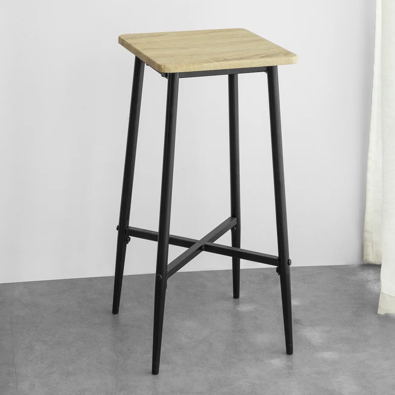 SoBuy OGT48-N Lot Table et 2 Tabourets de Bar Ensemble Table de Bar + Chaises de Bar Salle à manger et Salon