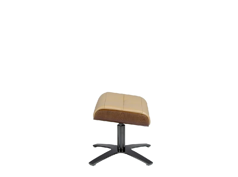 Pouf pivotant rembourré en cuir de sable 5088 Angel Cerdá