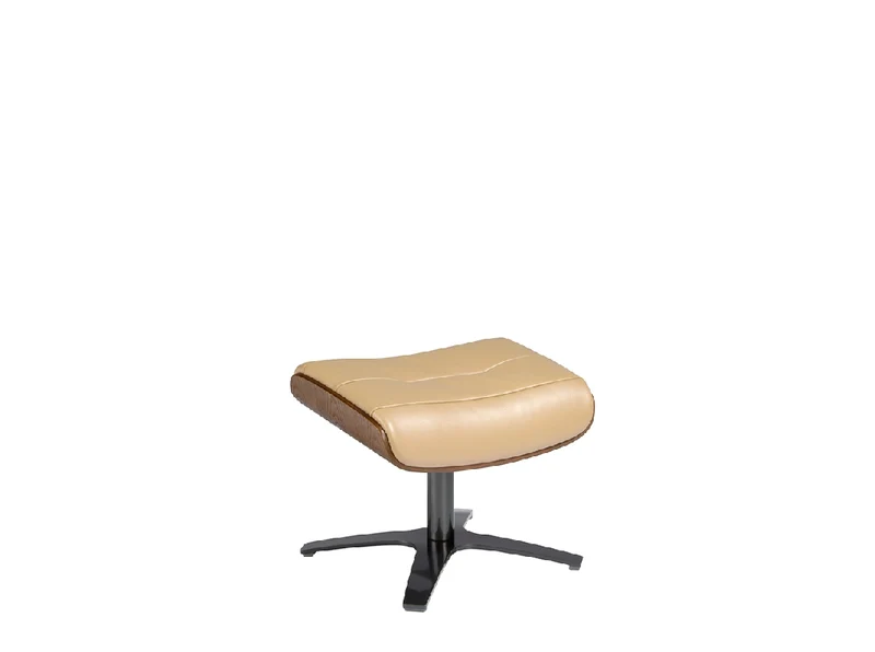 Pouf pivotant rembourré en cuir de sable 5088 Angel Cerdá