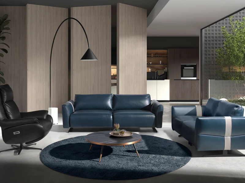Fauteuil pivotant en cuir noir 5124 Angel Cerdá