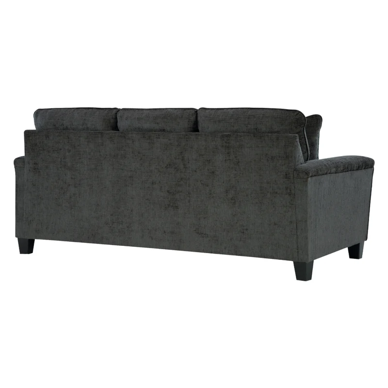 Sofa en tissu noir avec coussins - Erinslane