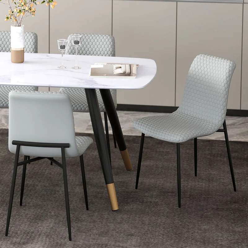 Chaise de salle à manger rembourrée aspect cuir - Brixx