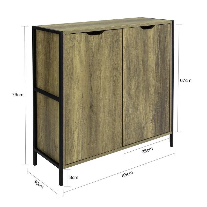 SoBuy FSB37-T Buffet Commode Meuble de Rangement Table Console Placard avec 2 Portes