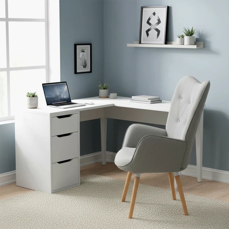 Fauteuil scandinave avec accoudoirs en tissu gris capitonné - KAS