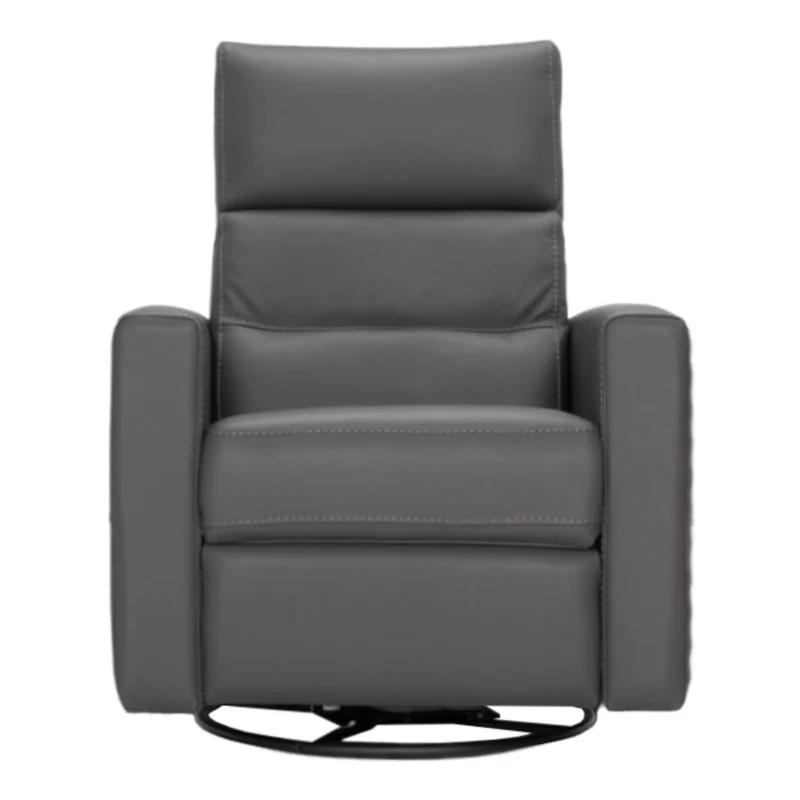 Fauteuil berçant, pivotant et inclinable motorisé en cuir - Portofino