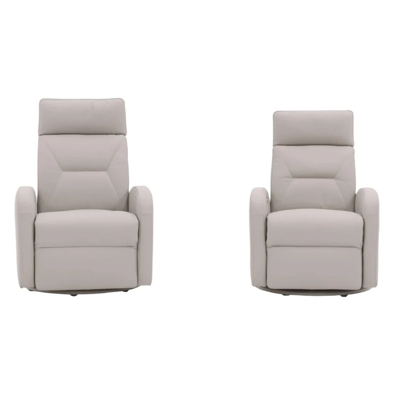 Fauteuil berçant, pivotant et inclinable motorisé en cuir - Florence F-28