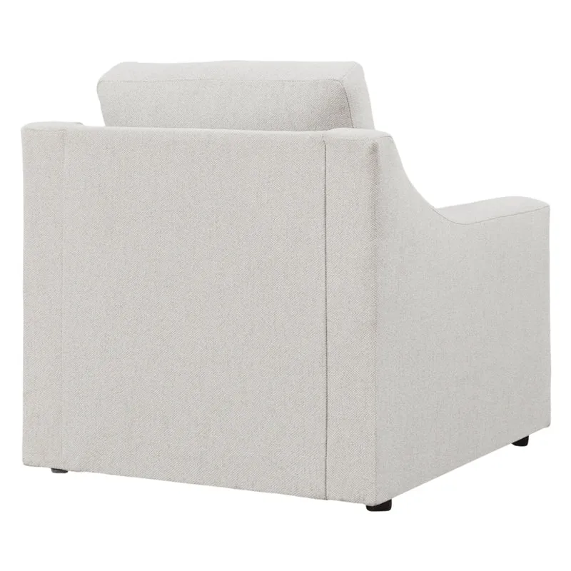 Fauteuil en tissu texturé blanc - Maitelynn