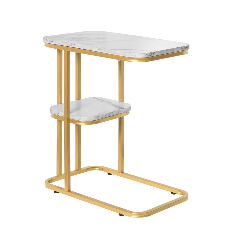 SoBuy FBT110-G Table d’Appoint Moderne Bout de Canapé à Café Table Basse Table de Chevet Effet