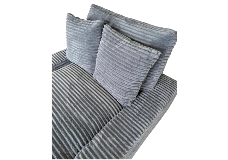Canapé moderne tissu côtelé anthracite - Lino