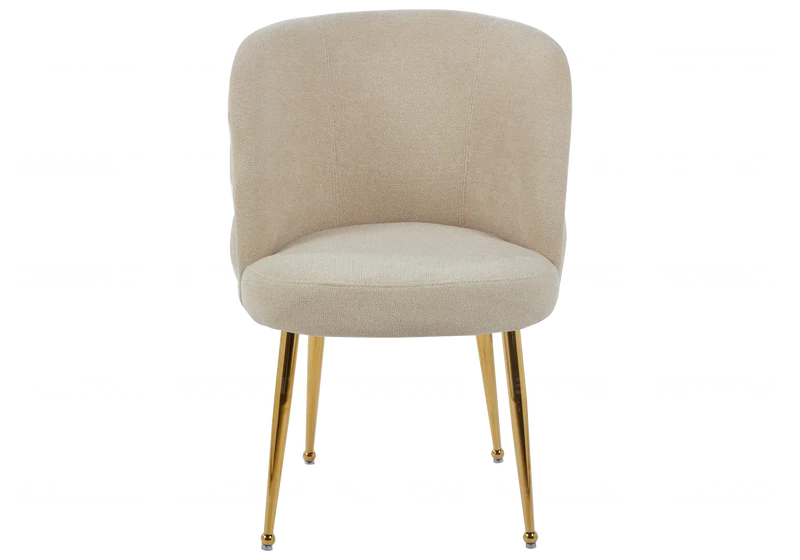 Fauteuils de table en tissu effet lin moka - Liza x2