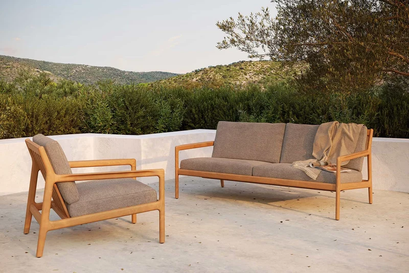 Fauteuil Lounge Jack en Teck Ethnicraft (avec coussins)