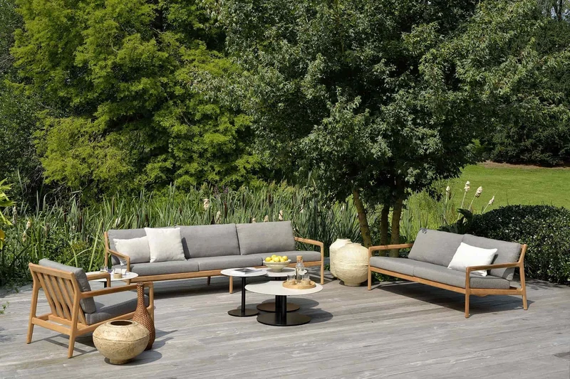 Fauteuil Lounge Jack en Teck Ethnicraft (avec coussins)