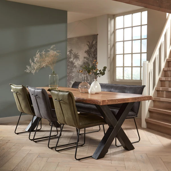 Table en Acacia Massif "AMALFI"