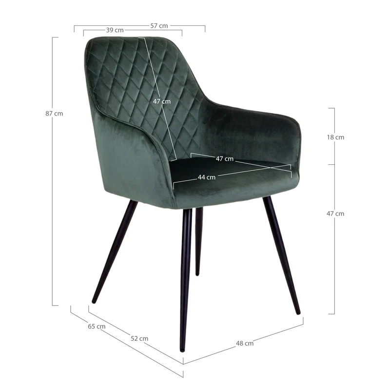 Lot de 2 Chaises Design "HARBRO"