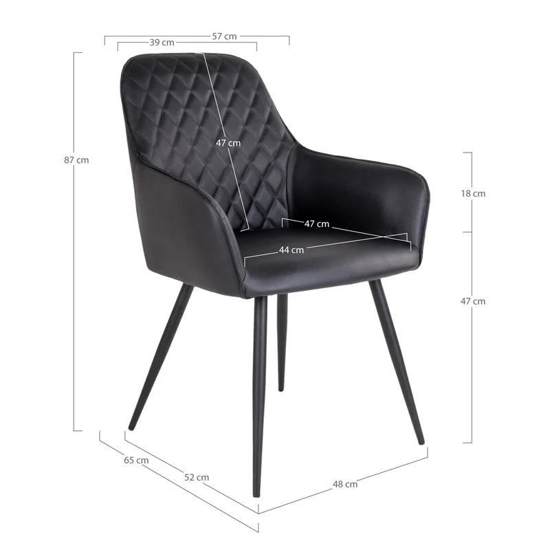 Lot de 2 Chaises Design "HARBRO"