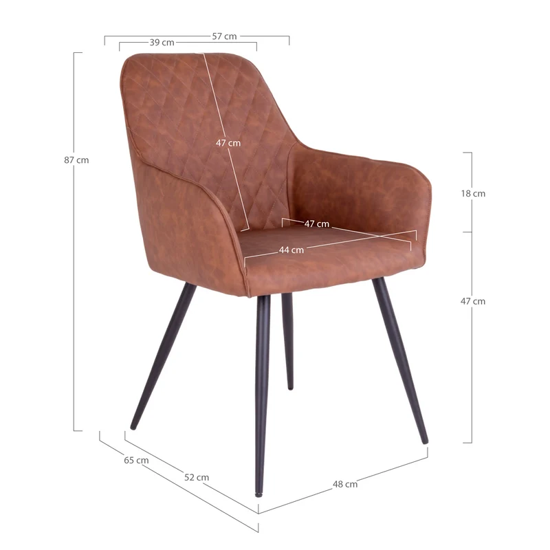 Lot de 2 Chaises Design "HARBRO"