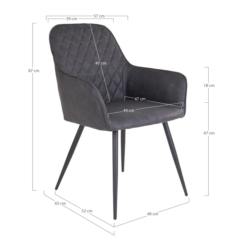 Lot de 2 Chaises Design "HARBRO"