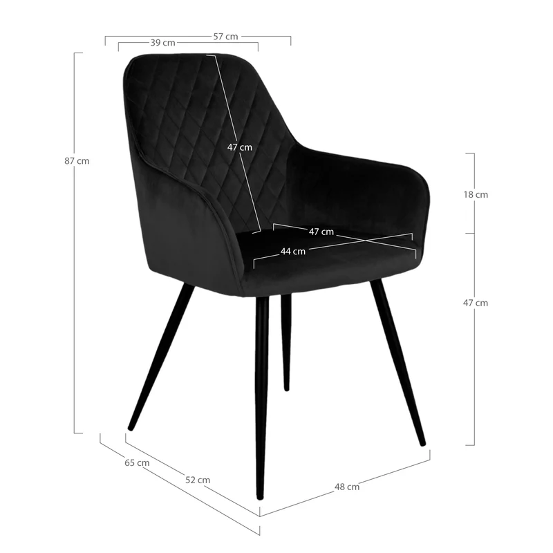 Lot de 2 Chaises Design "HARBRO"