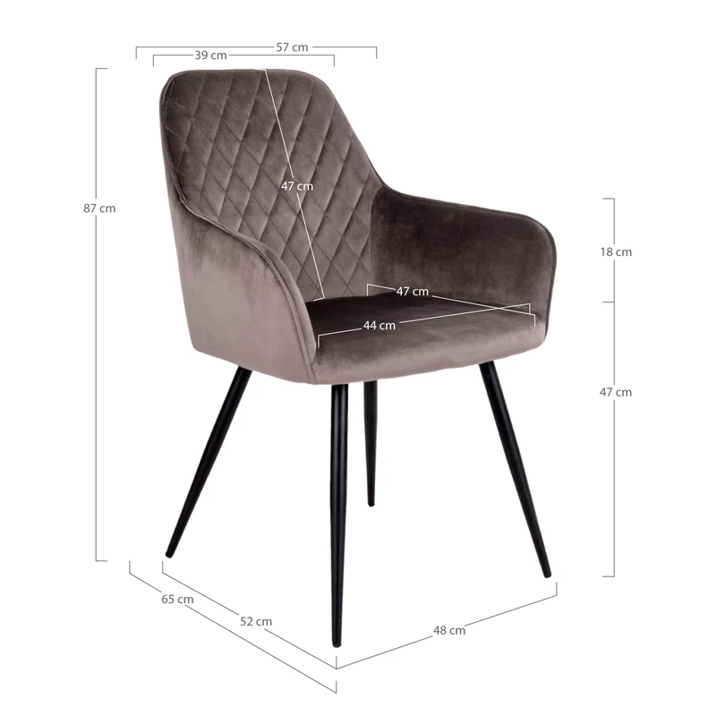 Lot de 2 Chaises Design "HARBRO"