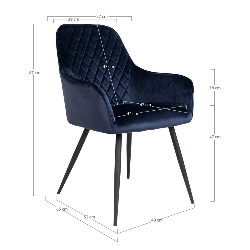 Lot de 2 Chaises Design "HARBRO"