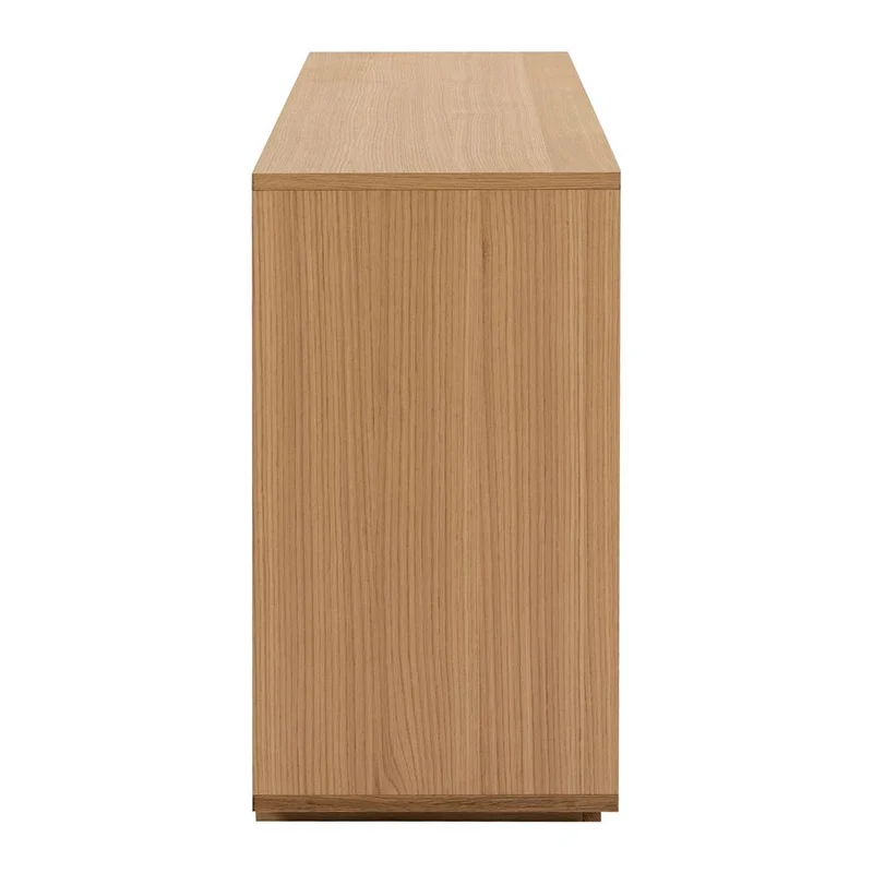 Meuble bas 3 portes placage chêne naturel