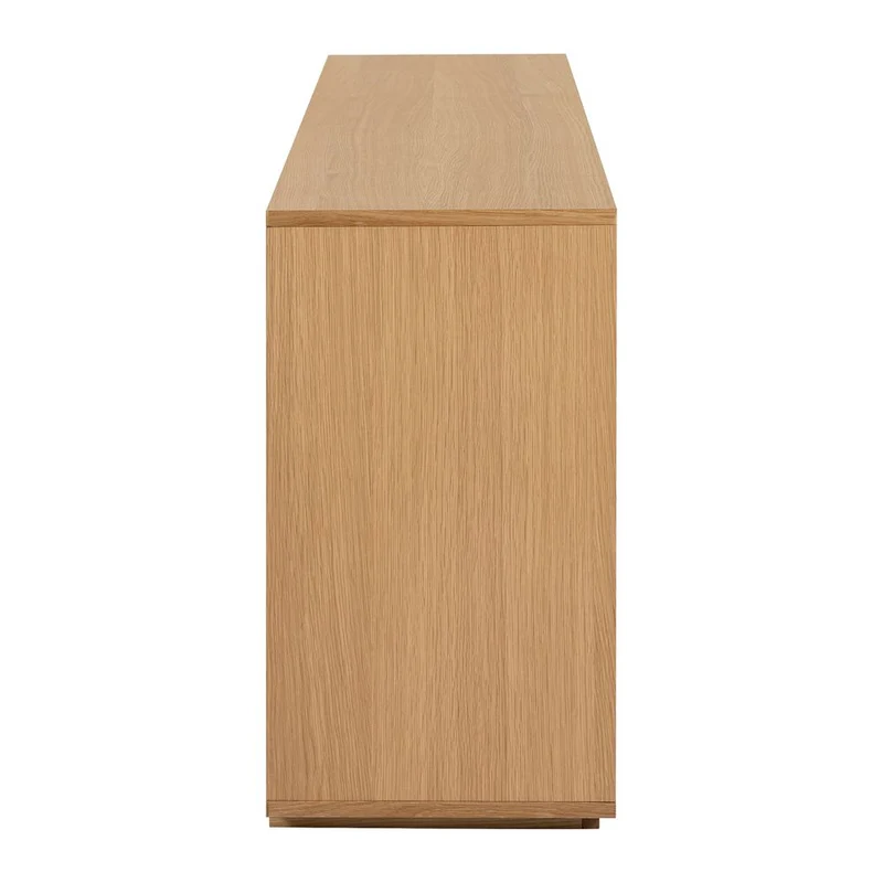Meuble bas 4 portes placage chêne naturel