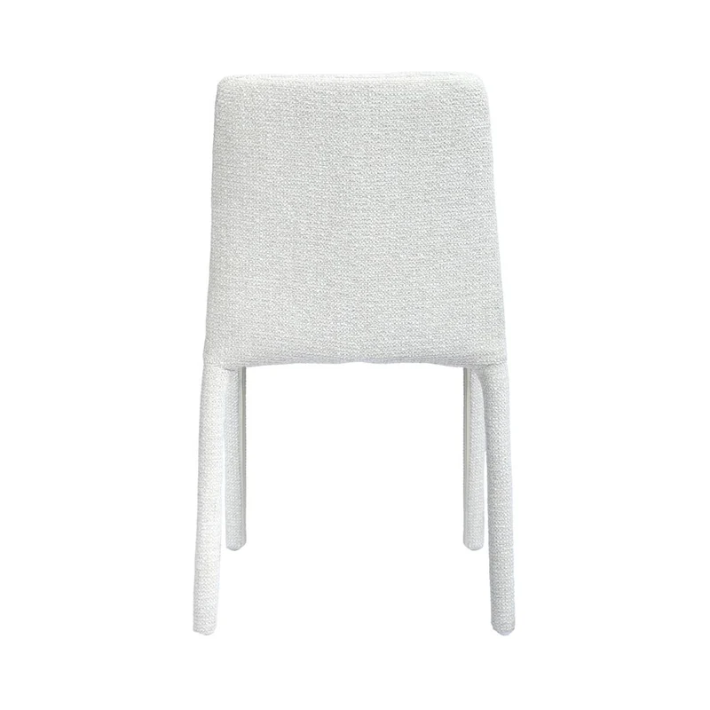 Chaise repas empilable tissu chenillé beige