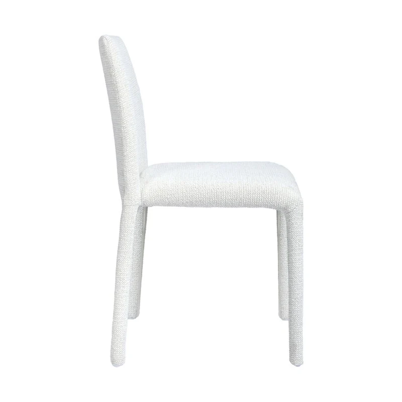 Chaise repas empilable tissu chenillé beige