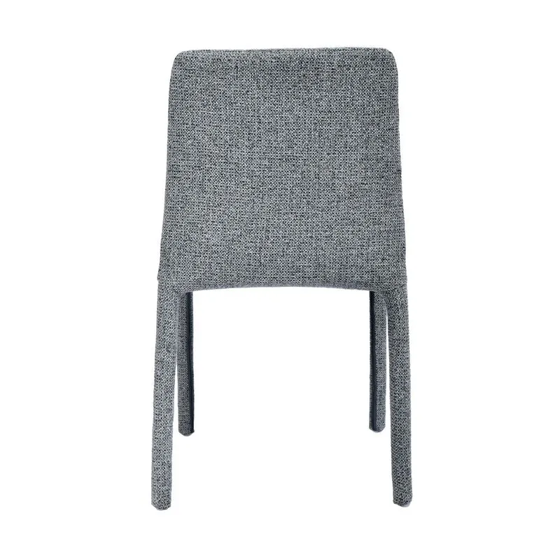 Chaise repas empilable tissu chenillé gris