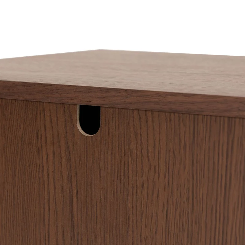 Meuble bas 3 portes placage noyer